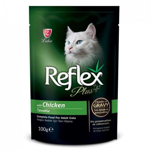 REFLEX PLUS TAVUK ETLİ KEDİ POUCH 100GR GRAVY